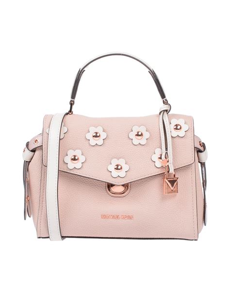 michael kors quilted flower stitched on purse|michael kors blush pink purse.